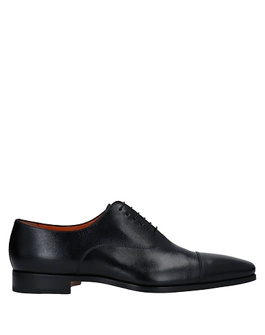 SANTONI Stringate Nero Pelle