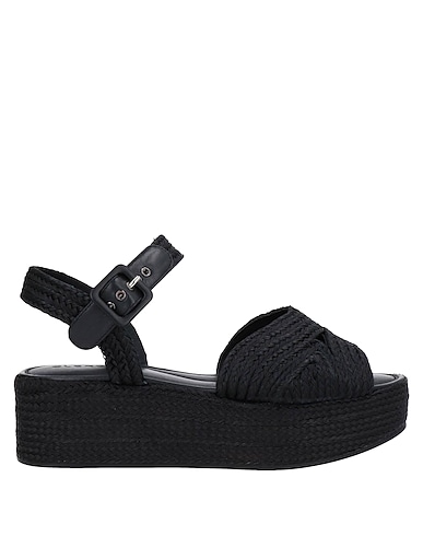 CLERGERIE Sandals Black Textile fibers