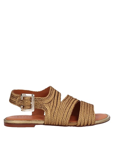 CLERGERIE Sandalen Kamel Gewebefasern