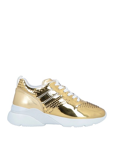 HOGAN Sneakers Oro Fibre tessili, Pelle