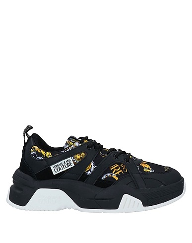 VERSACE JEANS COUTURE Sneakers Black Textile fibres, Leather