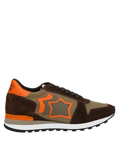 ATLANTIC STARS Sneakers Khaki Textile fibres, Soft Leather