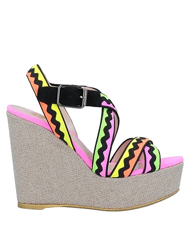 ERNESTO ESPOSITO Sandals Lime green Textile fibers