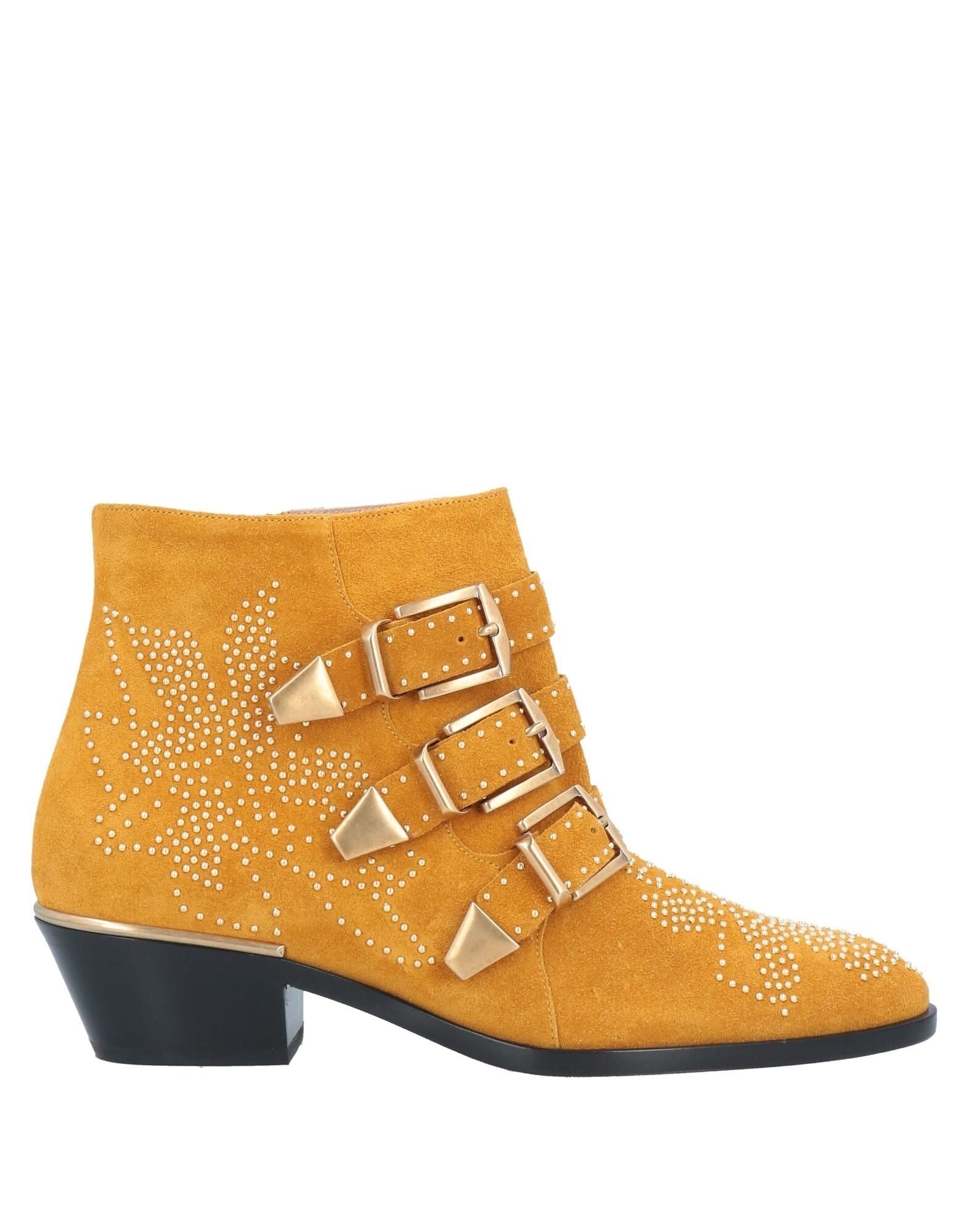 ochre ankle boots