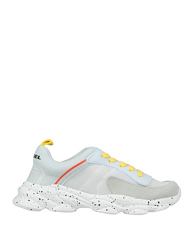 DIESEL Sneakers Light grey Polyester, Elastane, Cow leather, EVA (Ethylene - Vinyl - Acetate)