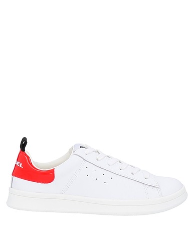 DIESEL Sneakers White Cow leather, Thermoplastic polyurethane