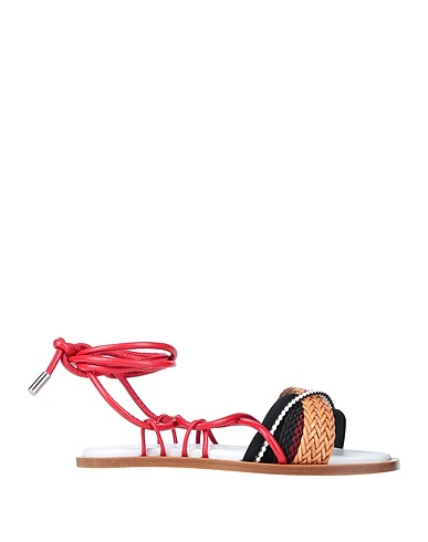 SPORTMAX Sandali Albicocca Pelle, Fibre tessili