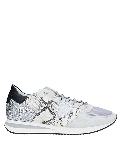 PHILIPPE MODEL Sneakers Light grey Leather, Textile fibers