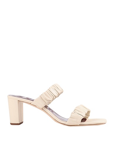 STAUD Sandali FRANKIE RUCHED SANDAL
 Avorio 100% Pelle di capra