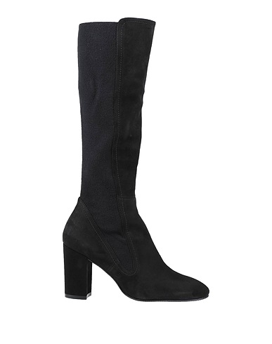 STUART WEITZMAN Boots Black Leather, Textile fibres