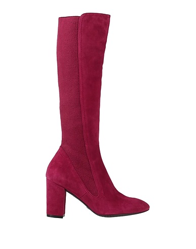 STUART WEITZMAN Stivali Bordeaux Pelle, Fibre tessili