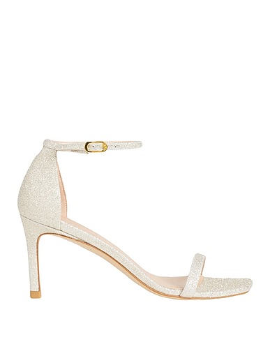 STUART WEITZMAN Sandals Platinum Textile fibers