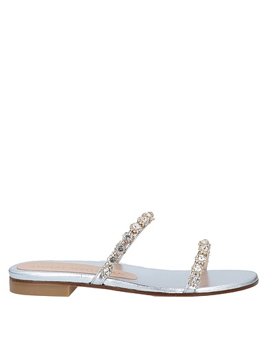STUART WEITZMAN Sandals Silver Leather