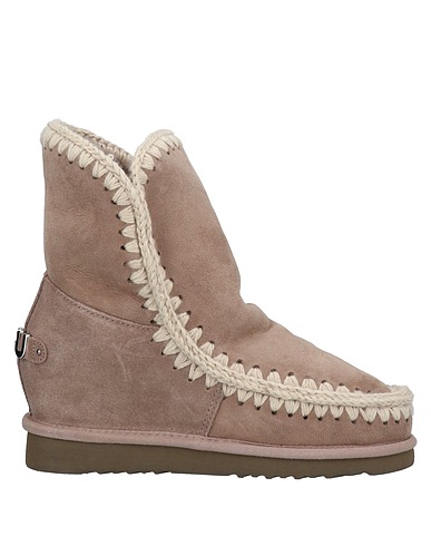 MOU Ankle boot Khaki Sheepskin, Wool