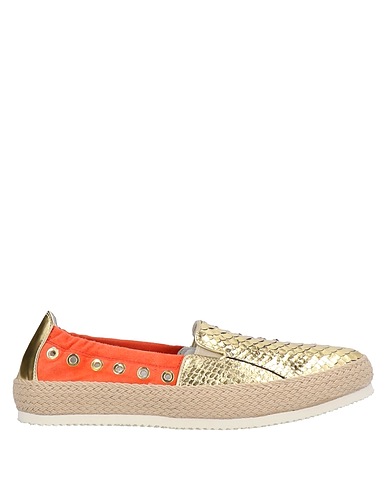 ROBERTO BOTTICELLI Espadrillas Oro Pelle di serpente, Pelle