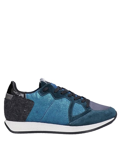 PHILIPPE MODEL Sneakers Deep teal Leather, Textile fibres