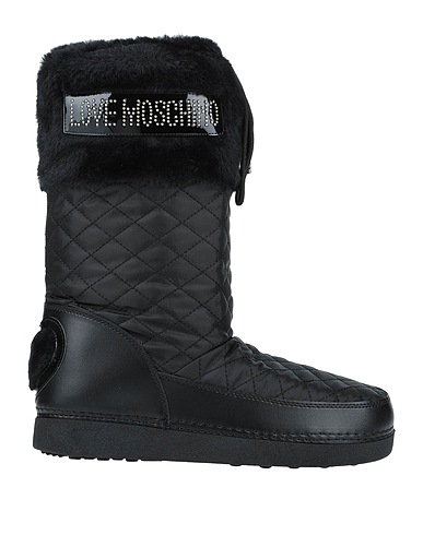 LOVE MOSCHINO Boots Black Other Fibres, Textile fibres