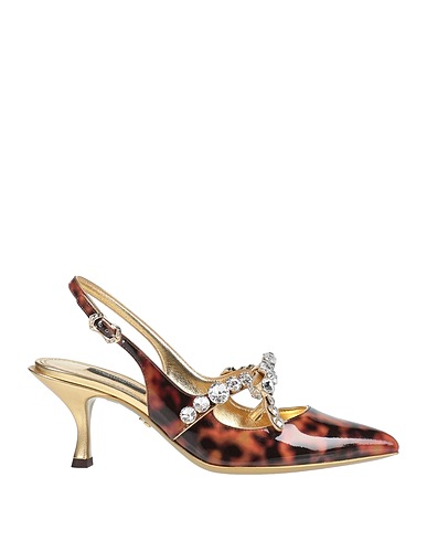 DOLCE&GABBANA Pump Brown 53% Lambskin, 47% Calfskin
