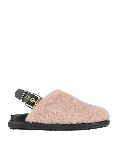 MARNI Mules and clogs Beige Sheepskin, Soft Leather