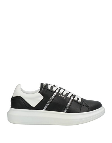 GUESS Sneakers Black Soft Leather, Other Fibres