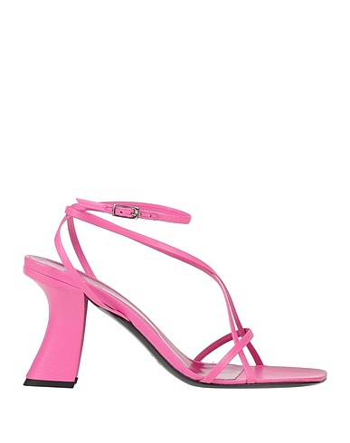 BY FAR Sandals Fuchsia Leather