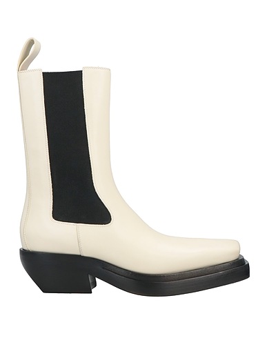 BOTTEGA VENETA Ankle boot Ivory Leather, Textile fibres