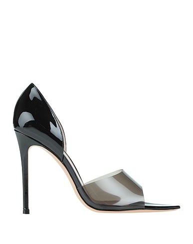 GIANVITO ROSSI Sandals Black Leather, Plastic