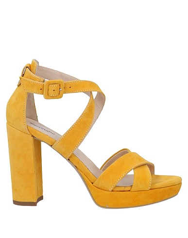 NERO GIARDINI Sandals Yellow Goat skin