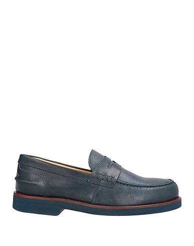 EXTON Mokassins Marineblau Leder