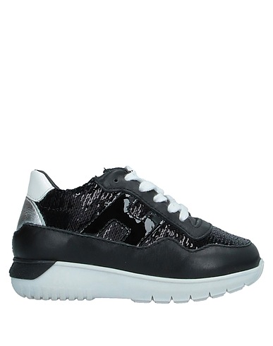 HOGAN Sneakers JUNIOR Schwarz Leder, Gewebefasern