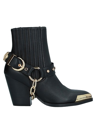VERSACE JEANS COUTURE ショートブーツ ブラック 革