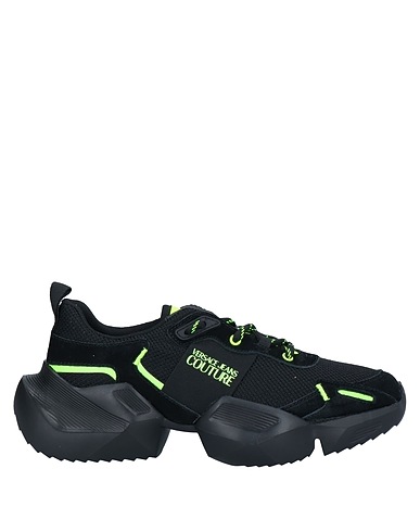VERSACE JEANS COUTURE Sneakers Black Textile fibres, Leather