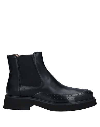 TOD'S Полусапоги и высокие ботинки Чёрный Кожа