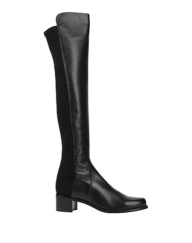 STUART WEITZMAN Boots Black Leather, Textile fibers