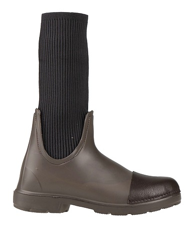 IXOS Ankle boot Dark brown Rubber, Textile fibres, Leather