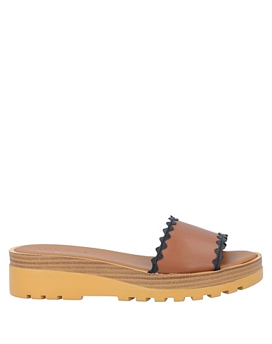 SEE BY CHLOÉ Sandals ROBIN WEDGE              
 Tan Calfskin