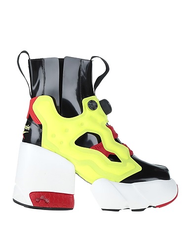 MAISON MARGIELA x REEBOK Bottine Noir Cuir, Fibres textiles