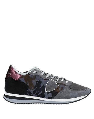 PHILIPPE MODEL Sneakers Lead Leather, Textile fibers
