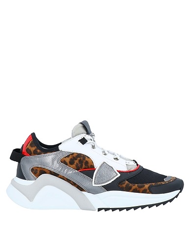 PHILIPPE MODEL Sneakers Black Soft Leather, Textile fibers