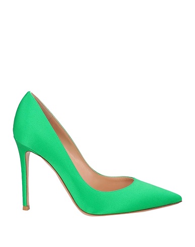 GIANVITO ROSSI Pump Emerald green Textile fibers