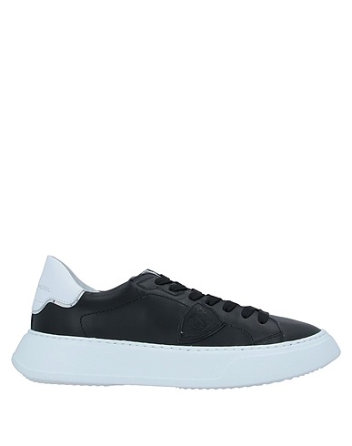 PHILIPPE MODEL Sneakers Black Soft Leather, Textile fibres