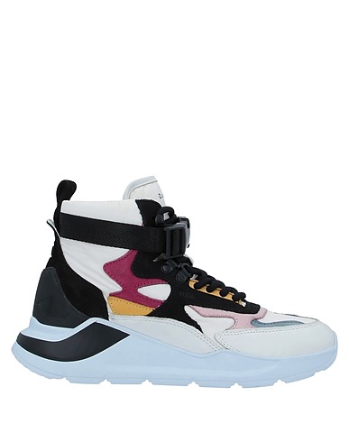 D.A.T.E. Sneakers White Leather, Textile fibres