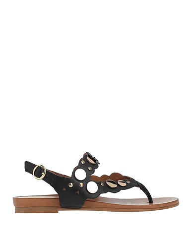 CAFèNOIR Flip flops Black Leather