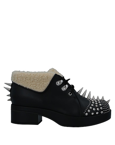 GUCCI Bottine Noir Cuir, Fibres textiles