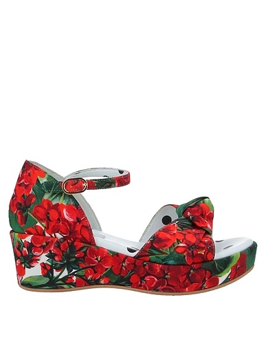 DOLCE&GABBANA Sandalen Grün Gewebefasern