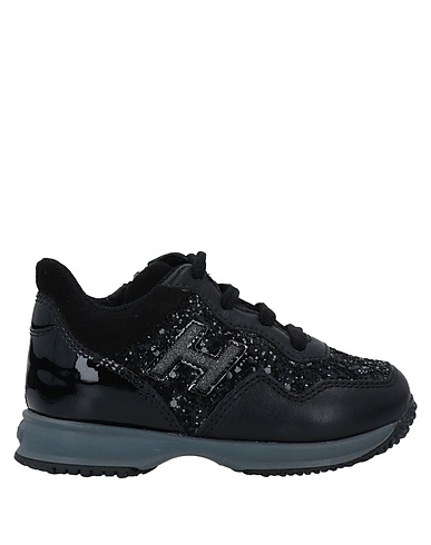 HOGAN Sneakers Schwarz Leder, Gewebefasern