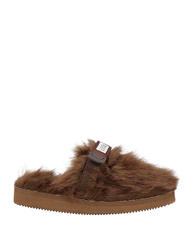 SUICOKE Mules and clogs Brown Acrylic, Nylon