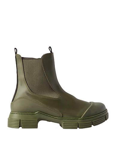GANNI Ankle boot Military green Rubber