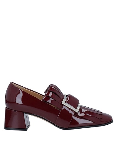 SERGIO ROSSI Loafers Burgundy Soft Leather