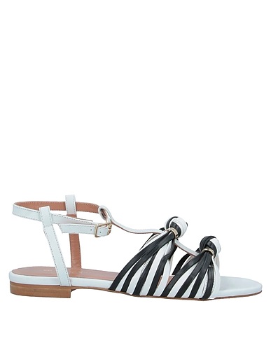 TWINSET Sandals White Soft Leather